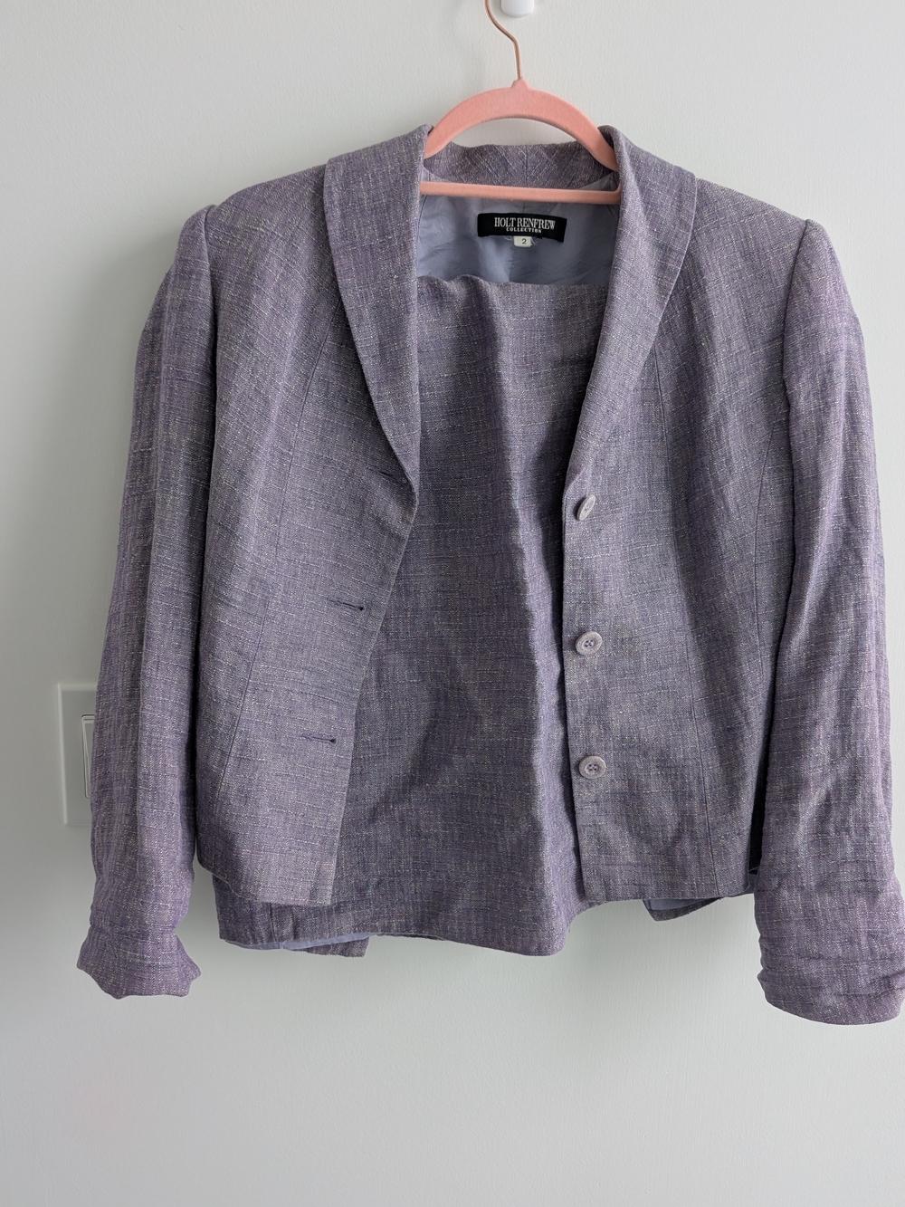 Vintage Purple And Yellow Linen Suit Set From Holt Renfrew